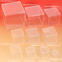 Boîtes cadeaux carrées transparentes WEISHENG, boîtes en plastique PS pour pâtisserie, mariage, bonbons, contenants pour gâteaux, emballage pour chocolats et truffes