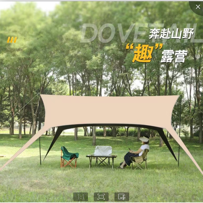 [Black Vinyl] - 3.3*3m Swallowtail-shaped Canopy