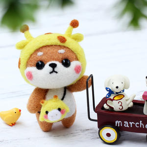 Fournitures de feutrage de laine, artisanat d'art DIY, poupée en <span class=keywords><strong>peluche</strong></span> de chat de dessin animé, chien Shiba Inu en <span class=keywords><strong>peluche</strong></span>, animaux en <span class=keywords><strong>peluche</strong></span>, kit de feutrage <span class=keywords><strong>à</strong></span> l'aiguille DIY - Product Image 4
