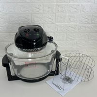 Four friteuse à air profond visuel de 20L friteuses à air commercial domestiques sans huile intelligentes numériques multifonctionnelles
