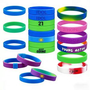 Bracelet en silicone gaufré avec lettres, bracelet en caoutchouc, logo personnalisé, commande en gros, texte motivant, usage quotidien - Product Image 1