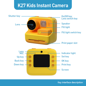 <span class=keywords><strong>Mini</strong></span> caméra selfie pour enfants, impression instantanée, papier photo thermique de 2,0 pouces, filtre de projection, caméra vidéo numérique K27 pour enfants - Product Image 5