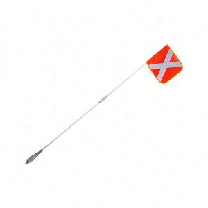 Bandera de advertencia de seguridad para vehículos todoterreno de minería y construcción, 6/8/10 pies, con tubo de fibra de vidrio - Product Image 2