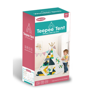 Modèle de maison de jeu triangulaire, jouets 3D DIY, dernière tendance géométrique 2026, tente <span class=keywords><strong>tipi</strong></span> pyramide avec lumière - Product Image 1