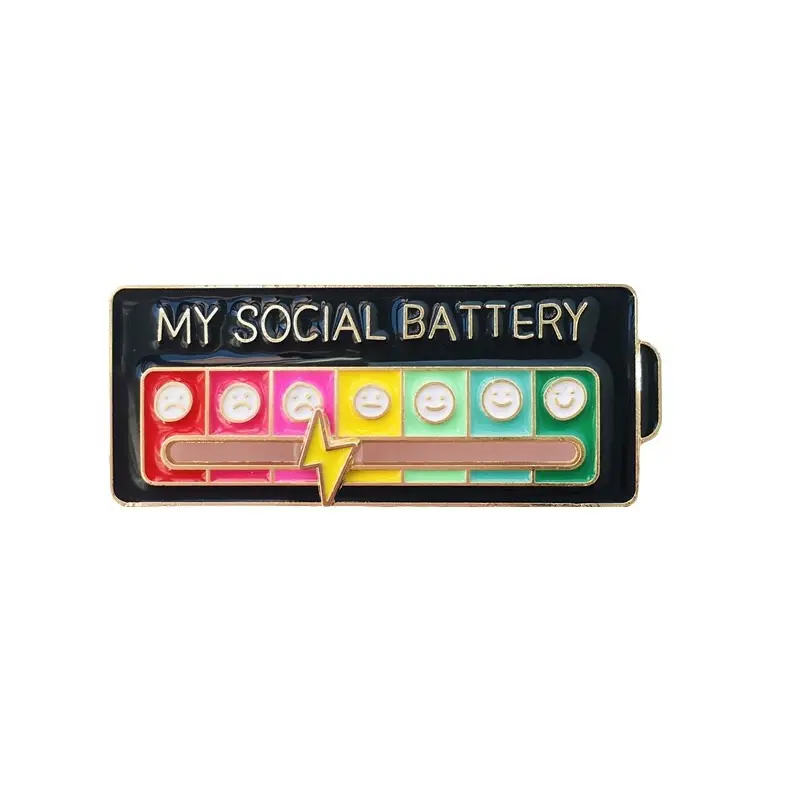 La mia batteria sociale cambia la spilla in metallo con spilla in metallo popolare per Tracker