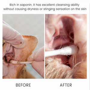 SHMM Pet Ear Clean ser 60ml Reinigung des Hunde katzen ohr kanals Entfernen Sie Ear wax Dirt Mild Aloe Vera Extract Pet Ear Clean Liquid effizient - Product Image 5