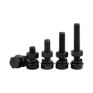 Hochfeste Sechs kant schrauben aus Kohlenstoffs tahl ASME Black Oxide Finish mit Muttern Größen M16 <span class=keywords><strong>M20</strong></span> M22 M24 M27 M30 M3 Schrauben und Muttern - Product Image 6