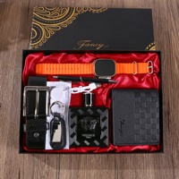 Set Hadiah Mewah Elegan Cerdas untuk Pria: Dompet, Sabuk, Jam Tangan Pintar, Kacamata Hitam - Hadiah untuk Ayah/Pacar