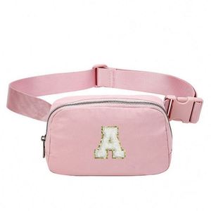 Sac de poitrine imperméable pour femme, sac banane durable avec lettres brodées, sac de sport pour téléphone portable - Product Image 1