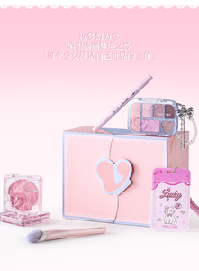 Prix de gros VEECCI : Coffret cadeau de rêve en dentelle comprenant un blush poudre haute brillance, un disque de fard à paupières et un pinceau de maquillage - Product Image 5