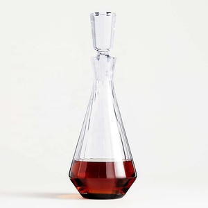 Décanteur scellé en verre blanc, 35oz, cristaux de Style Vintage, fait à la main, scellé avec bouchon en verre - Product Image 1