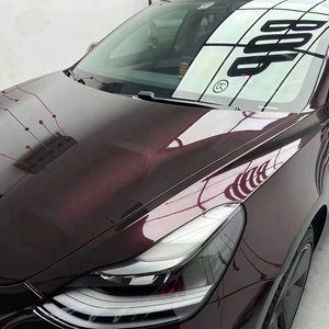 WRAPMASTER 1.52*17m autocollant PET Tourmalie rouge brillant vinyle autocollant brillant rouge vinyle Wrap - Product Image 4