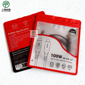 3 Side Seal Aluminum Foil Slider mobile accessories <b>packaging</b> <b>Bags</b> | Zipper Reusable <b>Packaging</b> for electronic accessories - Product Image 6