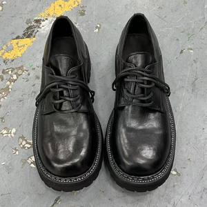 Zapatos de cuero genuino con cordones para hombre, personalizados, a la moda, para oficina y ocasiones formales de negocios. - Product Image 4