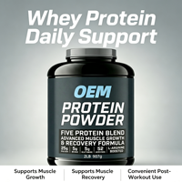 Poudre Protéinée Adulte en Gros OEM 5-Mélange 907g 2LB avec L-Arginine BCAA Glutamine pour la Croissance Musculaire Étiquette Personnalisée Distributeur
