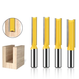 L-N315 1pc allongement 2 cannelures droite bois routeur peu 1/2 <span class=keywords><strong>12mm</strong></span> tige coupe rainurage fraise carbure de tungstène pointe - Product Image 1