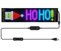 Panel LED Flexible para Automóvil, USB 5V, Pantalla LED BT Programable con Texto y Patrones, Control Remoto