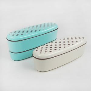 Japanese Style Double Layer Rectangular Bento <b>Box</b> Plastic Microwaveable <b>Lunch</b> <b>Box</b> - Product Image 1