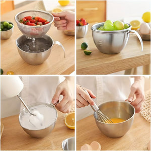 Taza Mezcladora Mini de Acero Inoxidable para el Hogar con Asa <span class=keywords><strong>CY</strong></span>, Taza de Cocina de Pequeña Capacidad, Tazón para Preparación de Alimentos - Product Image 6