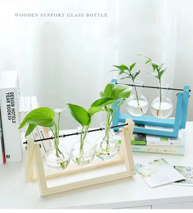Support de présentation en bambou massif pour décoration intérieure, support de plantes en gros, support de pot de fleurs en <span class=keywords><strong>verre</strong></span> pour la décoration de la maison - Product Image 4
