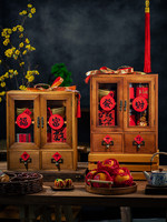 Caja de Regalo de Joyería de Madera de Lujo Personalizada con Cajones para el Año Nuevo Chino, Embalaje Rojo y Dorado, Venta al por Mayor para Pequeñas Empresas