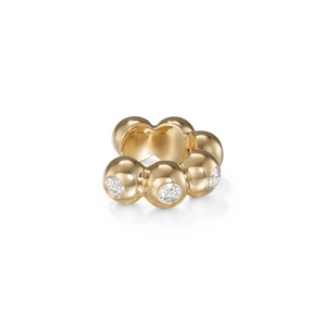 CHICNNA Orecchini a polsino in vermeil d'oro 14k 2026, Orecchini di design alla moda da donna, Inossidabili, con diamanti naturali - Product Image 1