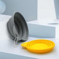 2024 idées d'alimentation pour animaux de compagnie bols et mangeoires produits silicone pliable chat chien voyage bol Silicone pliable bol pour animaux de compagnie
