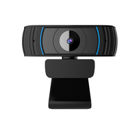 Cámara Web USB con Enfoque Automático H.264 2MP Full-HD 1080P, Zoom Digital 2x, Vista Panorámica de 90 Grados, Cubierta de Privacidad, Trípode, Micrófono Omnidireccional