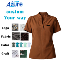 Ensemble d'uniformes personnalisés pour salons de beauté et spas, blouses médicales extensibles pour femmes, avec logo et couleur personnalisés OEM, pour cliniques esthétiques et professionnels.