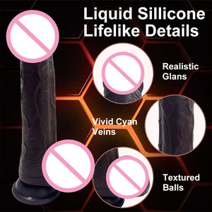 Vibrador Realista con Control Remoto, Vibraciones, Silicona, Calefacción, Telescópico, Juguetes Sexuales para Parejas, Punto G para Mujeres - Product Image 6