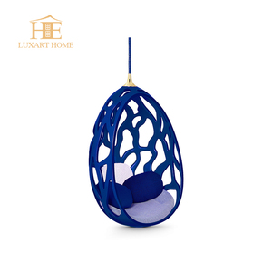 Love Hotel decoración <span class=keywords><strong>Columpio</strong></span> de acero inoxidable silla colgante de huevo con tela de terciopelo - Product Image 4
