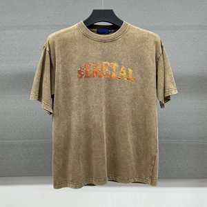 T-shirt vintage en coton streetwear à épaules tombantes, T-shirt oversize épais de créateur pour homme, T-shirt imprimé de haute qualité délavé à l'acide - Product Image 5