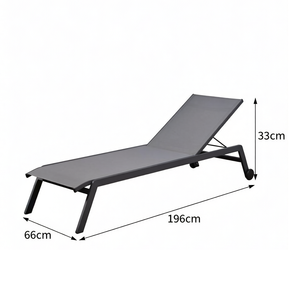 Chaise longue de <span class=keywords><strong>plage</strong></span>, chaise longue de <span class=keywords><strong>piscine</strong></span>, lit de <span class=keywords><strong>plage</strong></span>, chaises de <span class=keywords><strong>plage</strong></span>, mobilier d'extérieur en aluminium, tissu moderne résistant aux UV, nouveau design - Product Image 2