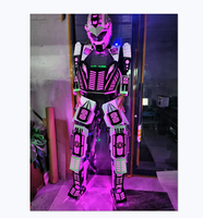 Nouveau à venir LED Robot DJ Costume géant fête Disfraz De Robot Performance porter pour salle de bal échasses Walker Flamenco danse
