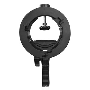 Support de pince en forme de S-Support d'engrenage de photographie avec interface Flash Bowens/Elinchrom Mandrin portable et trou de parapluie - Product Image 1
