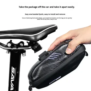 WILD MAN E7S <span class=keywords><strong>MTB</strong></span> Fiets Reflecterende Zadeltas Achtertas Gereedschapstas Fietszadel Hardcase Fietszadelpen Hardcase - Product Image 3