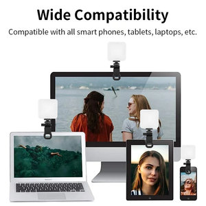 カスタムロゴ入りミニ充電式LEDリングライト、3段階の明るさ調整、色温度調整可能、CRI 97、自撮り、スマホライブ用 - Product Image 3