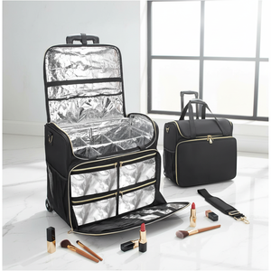 Isolé Maquillage Artiste Voyage Cosmétiques Trolley Case Coiffeur Roulant Cheveux Outils Organisateur <span class=keywords><strong>Coiffure</strong></span> <span class=keywords><strong>Sac</strong></span> avec Roues - Product Image 1