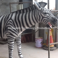 Modèle de zèbre animatronique sur mesure à vendre, pour expositions d'animaux sur le thème de la savane, idéal pour les restaurants à thème