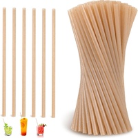 Pailles jetables en pulpe de canne à sucre-droites/pliables, différentes longueurs, logos et conceptions personnalisables