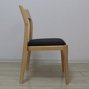 Bằng Gỗ Bắc Âu Ánh Sáng Sang Trọng Khách Sạn Cafe Da Bọc Ghế Ăn Stackable - Product Image 3