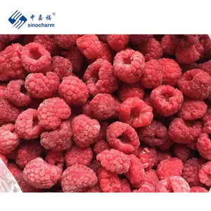 Sinocharm Qualidade IQF frutas de framboesa HACCP Preço de fábrica 10kg 95% inteiro IQF frutas congeladas a granel Preço