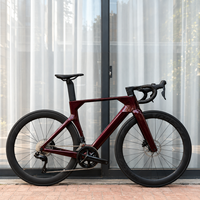 Vélo de course sur route en carbone 700C, vélo complet avec jeu de roues en carbone