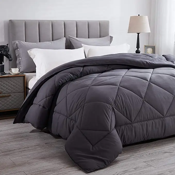 All-Season Queen Down Alternative Quilted Comforter,Comfortable Sleep Quilt Bedding,Reversible Duvet Insert with Corner Tabs