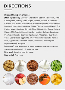 OEM Private Label Adult <strong>Weight</strong> <strong>Gainer</strong> Whey Protein Powder Muscle <strong>Mass</strong> Enhancement Supplement with up to 10g Protein Natural - Product Image 6