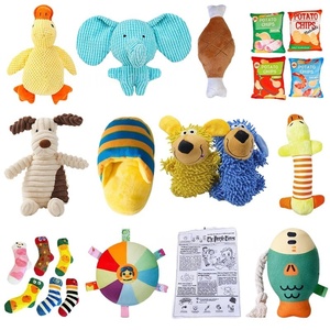 Jouet sonore en peluche pour chien, motif animal rayé, résistant aux morsures, poupée de simulation Teddy Corgi, jouet de compagnie pour la dentition et le divertissement - Product Image 1