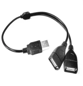 Original USB 2.0 cable Male to Double Dual USB Female Extension Cable