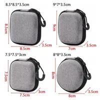 Sac de rangement personnalisé avec logo, mini sac rigide en EVA avec fermeture éclair pour écouteurs, téléphone et câble de charge, antichoc, portable, organiseur de voyage