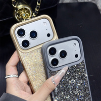 Casing HP Fantasy Bling Bertabur Rhinestone Kecil Berkilau Untuk IPhone 17 14 15 16 Plus 13 12 11 Pro Max Anti Benturan Pelindung Bumper
