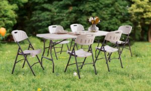 Mesas Plegables Rectangulares Blancas Modernas de Plástico <span class=keywords><strong>para</strong></span> Hoteles, <span class=keywords><strong>Banquetes</strong></span>, Eventos al Aire Libre, Moldeo por Soplado, Precio Económico de Fábrica, <span class=keywords><strong>Fiestas</strong></span> - Product Image 6